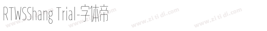 RTWSShang Trial字体转换
